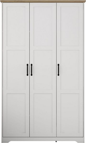 OTTO home Kleiderschrank Emmilia Schrank Schlafzimmerschrank im Landhaus Design (Mit vielen Einlegeböden und Softclose) Landhaus Schrank mit 3 Türen Breite 113,4cm, Höhe 2m