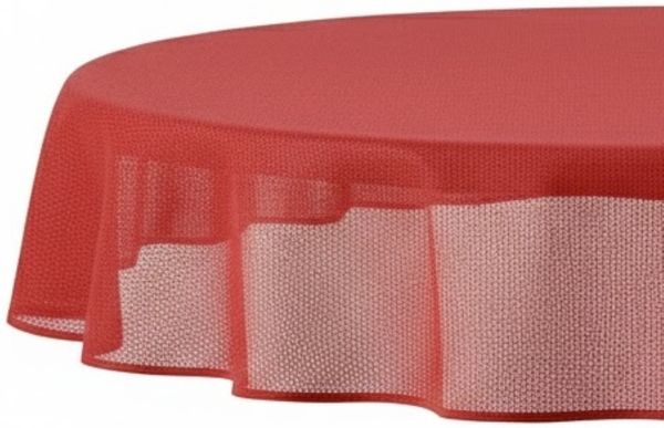 Garten Tischdecke 160 x 220 cm für Garten, Terrasse und Balkon - oval, wasserfest & pflegeleicht Rot