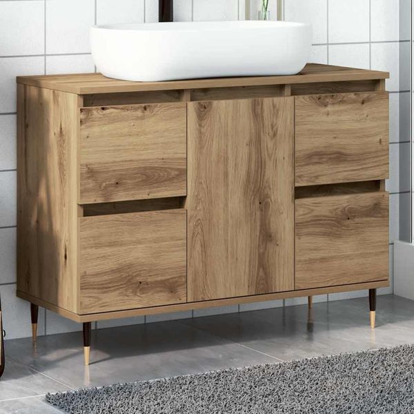 vidaXL Badschrank Artisan-Eiche 80x33x60 cm Holzwerkstoff 857233