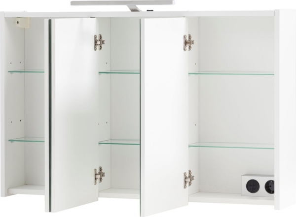 Schildmeyer Flag Spiegelschrank 149505, Holzwerkstoff, weiß, 93,5 cm Bild 2