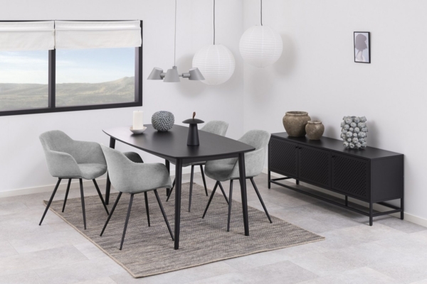 Newcastle Sideboard Kommode Konsolentisch Wohnzimmer Gästezimmer schwarz Bild 2