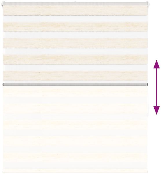 vidaXL Doppelrollo Marmorbeige 125x150cm Stoffbreite 120,9 cm Polyester 4014656 Bild 5