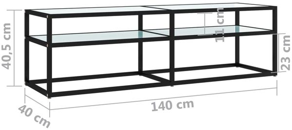 vidaXL TV-Schrank Weiß Marmor-Optik 140x40x40,5 cm Hartglas 331716 Bild 7