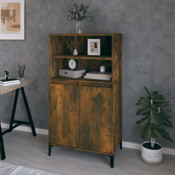 vidaXL Highboard Räuchereiche 60 x 36 x 110 cm Holzwerkstoff [821233]