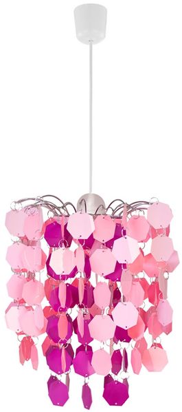 RGB LED Hängeleuchte, rosa-pink, App- und Sprachsteuerung, 32 cm
