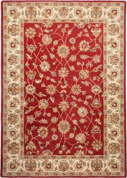THEKO Wollteppich Royal Ziegler 503, rechteckig, Höhe: 14 mm, reine Wolle, handgetuftet, Orient-Optik, mit Bordüre