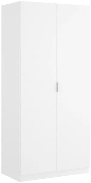 Vente-unique - LISTOWEL Wardrobe and walk-in wardrobe Holz, Platte Weiß - B 52 cm x H 184 cm x L 81 cm