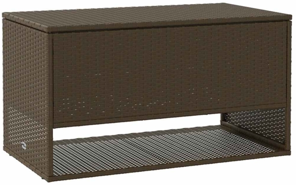 vidaXL Outdoor-Kissenbox Braun 100x55x55,5 cm Poly Rattan 4104142