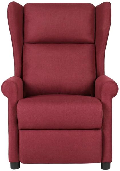 vidaXL Massagesessel Weinrot Stoff 348519