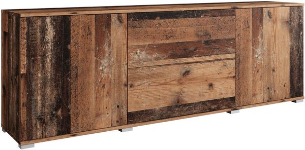 OTTO home Lowboard Kenia (1 St), 2 Türen, 2 Schubladen, Breite 180 cm, höhenverstellbare Einlegeböden