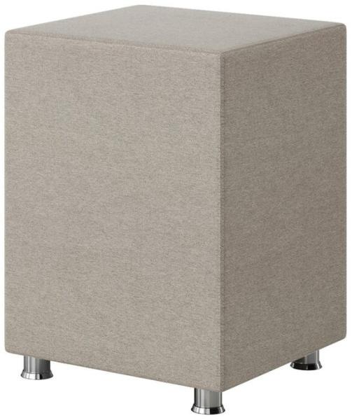 Nachttisch Hocker Kara Würfel Cube muddy 40x40x60 Webstoff