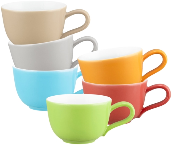 Seltmann Weiden Liberty Pure Colors Espressotasse 90 ml 6er Set - Mixed