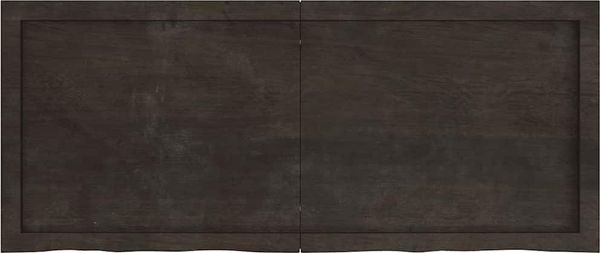 Wandregal, Hängeregal Dunkelbraun 120x50x(2-4)cm Massivholz Eiche Behandelt de5991