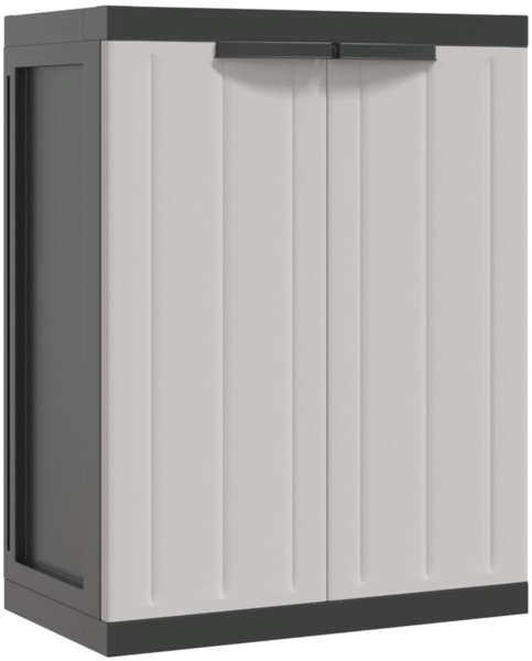 vidaXL Gartenschrank Grau und Schwarz 65x37x85 cm PP 364199