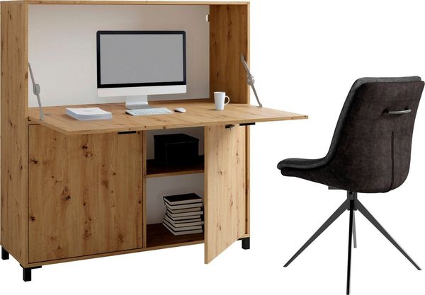 byLIVING Sekretär Montana, platzsparende Arbeitslösung mit viel Stauraum, Breite 120 cm