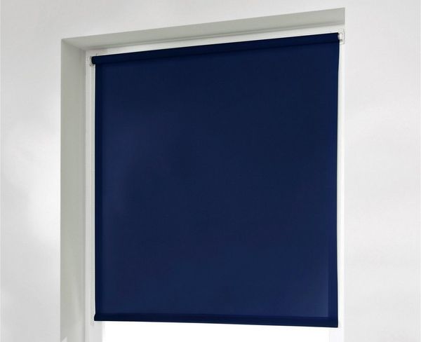 K-HOME Seitenzugrollo, Thermo Klemmfix-Rollo, verdunkelnd, ohne Bohren, 1 Stück, Blau, B40 x H150 cm