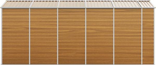 vidaXL Gerätehaus Hellbraun 191x470x198 cm Verzinkter Stahl 3188279 Bild 6