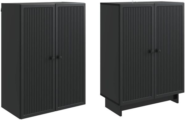 vidaXL Schrankset 2 pcs Schwarz 66 x 34,5 x 90 cm Holzwerkstoff 3416359 Bild 3
