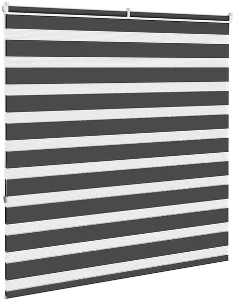 vidaXL Doppelrollo Schwarz 145x150 cm Stoffbreite 140,9 cm Polyester 4014244 Bild 4