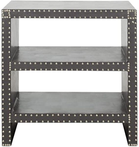 SAFAVIEH Glam Wooden Accent Table, in Grey, 40 X 60 X 59.94