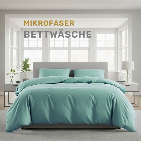 Lavea Bettwäsche Mikrofaser Bettwäsche-Sets mit Kissenbezügen und Bettbezügen, 2 teilig, Bettbezug und Kissenbezug mit Reißverschluss, weich, hypoallergen