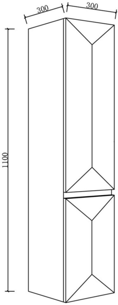 Faizee Möbel Badezimmer-Set Badezimmerschränke Schwarz/Weiß Badezimmer Schrank Stauraum Modern Bild 3