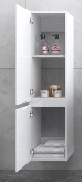 Faizee Möbel Badezimmer-Set Badezimmerschränke Schwarz/Weiß Badezimmer Schrank Stauraum Modern Bild 2