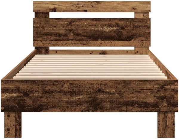 vidaXL Bettrahmen mit LED Altholz 100 x 200 cm Holzwerkstoff 863637 Bild 5