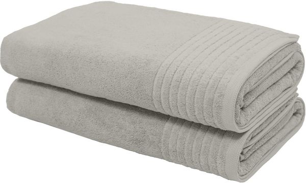 OTTO home Saunatuch Sanremo Premium, Premium Handtücher, 600 gr/m², 80x200cm, Frottier (Set, 2-St), Bordüre, einfarbig, flauschig, weich, dicke Qualität, 5 Jahre Garantie