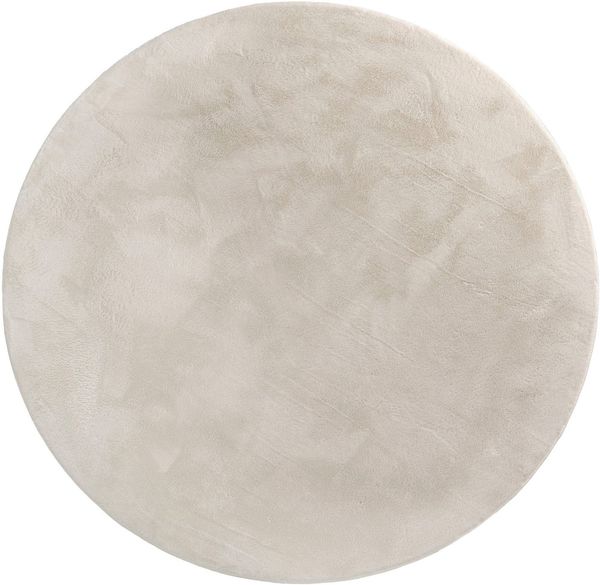 Paco Home Fellteppich Kunstfell Soft 380, rund, Höhe: 14 mm, Langflor, Kuschelteppich - besonders weich, Uni-Farben