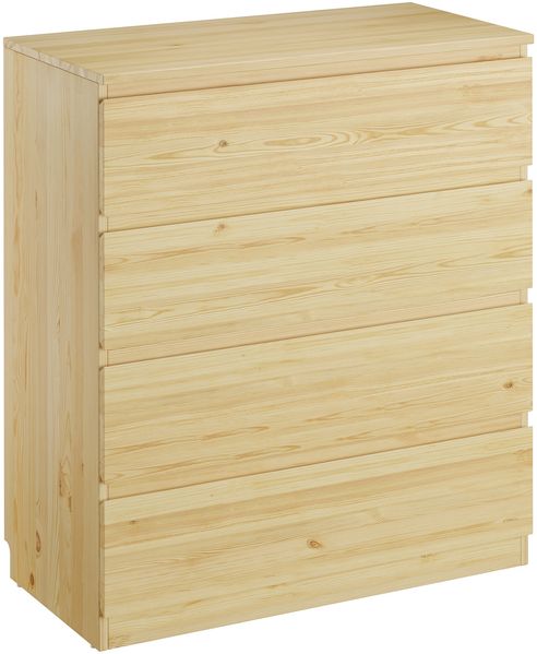 Moderne Holzkommode Holzschrank mit 4 Schubladen Natur Kiefer 90.50-20