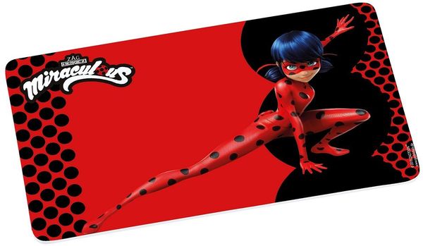 Geda Labels GmbH Frühstücksbrett Miraculous Ladybug, Melamin, (1-St), Rot, 23,5 x 14,5 x 0,3 cm, spülmaschinengeeignet