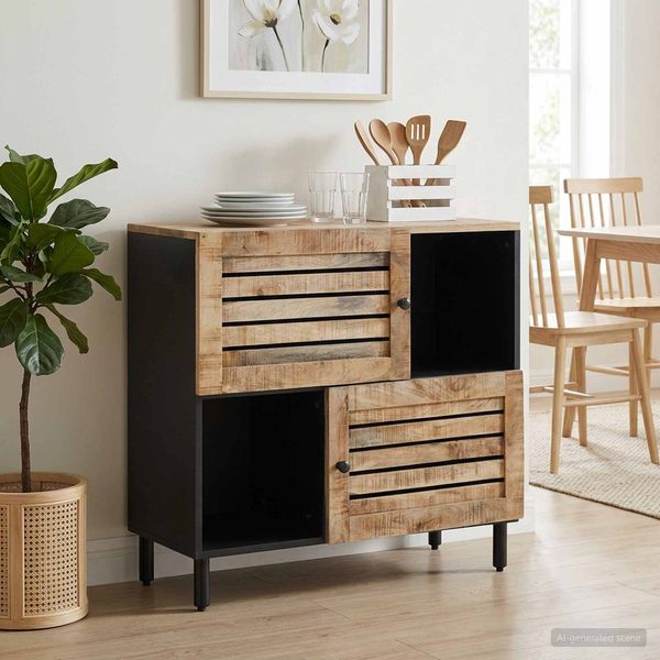 vidaXL Stauraumschränke Braun 80 x 33,5 x 75 cm Massivholz Mango 4018871