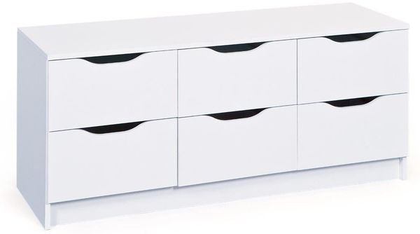 Kommode WESTPHALEN 6-B Weiß mit 6 Schubläden