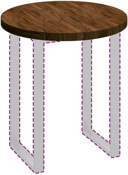 vidaXL Tischplatte Dunkelbraun Ø 70 x 4 cm Massivholz Eiche 42016024 Bild 3