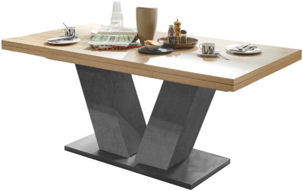 Esstisch ausziehbar Elena 180x90x76 Graphit/Asteiche 13991-180