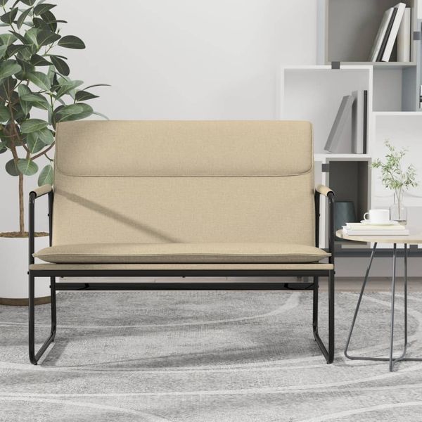 vidaXL Sitzbank Creme 100x64x80 cm Stoff 351357