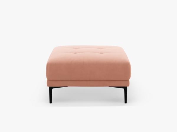 Micadoni Hocker Bemy 1-Sitzer Samt Rosa