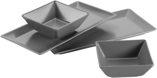 Mäser 931364 Manhattan City Servierschale, Platten Set, matt, schwarz, 4-teilig (1 Set)
