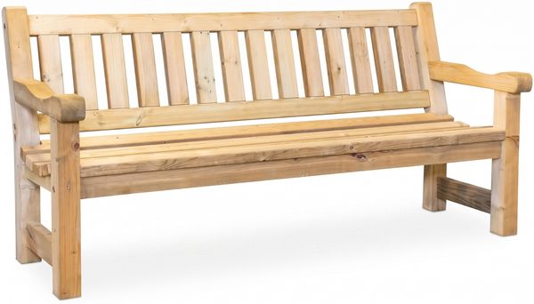 Sensline Gartenbank Emil 3 Sitzer Sitzbank Kiefer Holz 200 x 50 x 96 cm natur