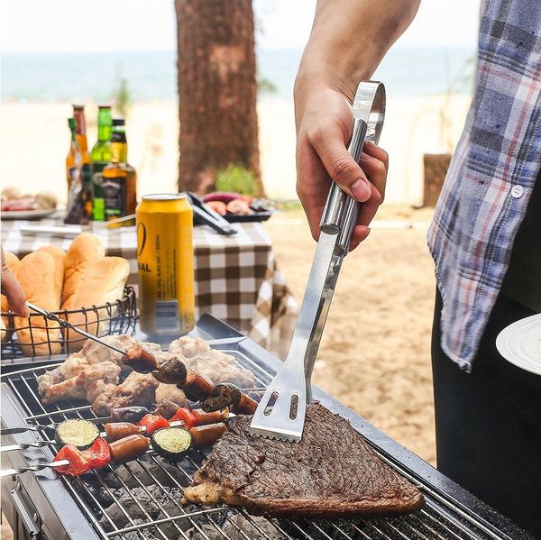 Blusmart Grillbesteck-Set 9-teiliges Grillbesteck-Set, (Professionelles Grillzubehör aus Edelstahl, 9 tlg, Zum Grillen und Kochen auf dem Grill), Kann als Geschenk für Männer und Frauen verwendet werden