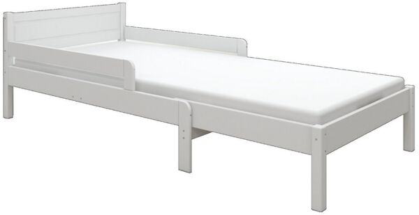 Home affaire Kinderbett Hero, Massivholzbett, ausziehbar von 140 bis 200 cm, FSC® (90cm Breite, 140-200cm Liegefläche), massive Kiefer, mit Lattenrost, zeitlose Optik, Rausfallschutz