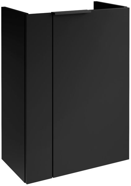FACKELMANN SBC B.PARIS Waschbeckenunterschrank Gäste WC 45 cm breit, Schwarz matt, Türanschlag rechts