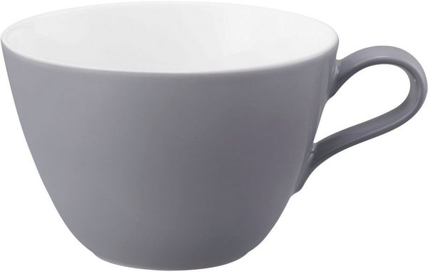 Milchkaffee-Obertasse 0,37 l Life Fashion Elegant Grey Seltmann Weiden Milchkaffeetasse - Mikrowelle geeignet, Spülmaschinenfest