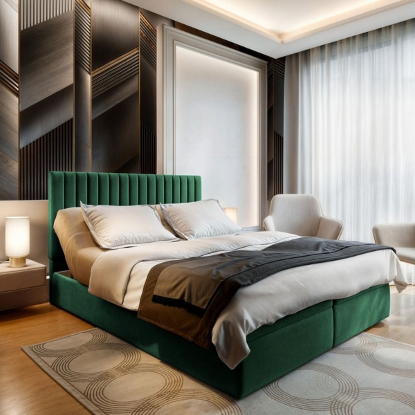 Masseno Boxbett MURLO 180x200 cm mit Bonell Matratze und Topper