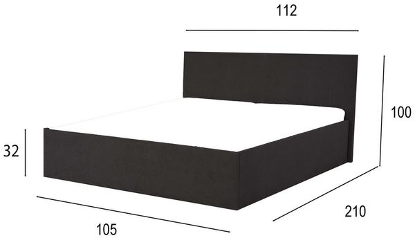 Halmon Schlafkomfort Betten Polsterbett Gent (Mit Bettkasten, erhältlich in 6 Größen und 8 attraktiven Farben mit oder ohne Matratze), Seitenhöhe 32 cm, inkl. Lattenrost bei Ausführung mit Matratze Bild 2