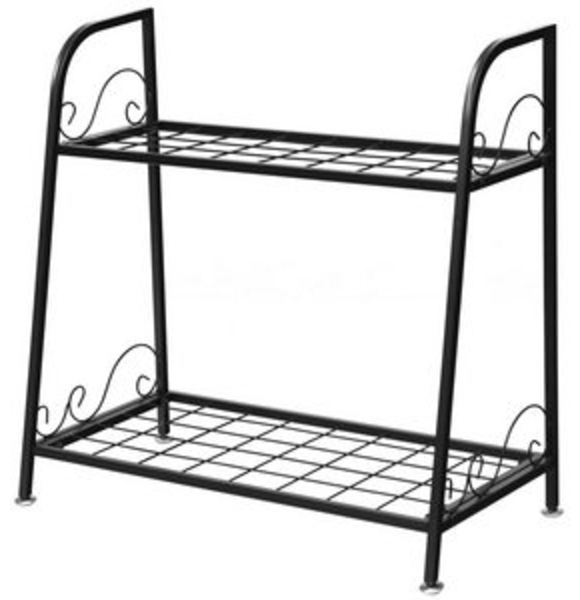 KOMFOTTEU Pflanzentreppe 2-Stufige Metall Blumentreppe, 63 x 30,5 x 61,5 cm Bild 6