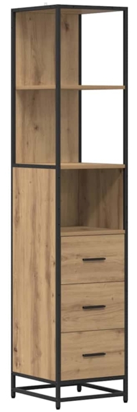 vidaXL Badezimmermöbel-Set mit Regal Artisan-Eiche 35 x 37,5 x 166 cm 883599