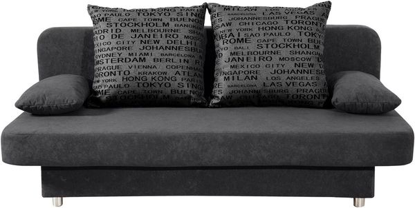 COLLECTION AB Schlafsofa Ulla, B: 186 cm, Liegel. 142x186 cm, Bettfunktion, Bettkasten & 2 Wende-Rückenkissen