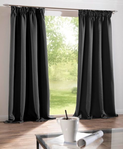 DecoHome24 Gardine Brillant (2 St), Kräuselband, blickdicht, blickdicht
